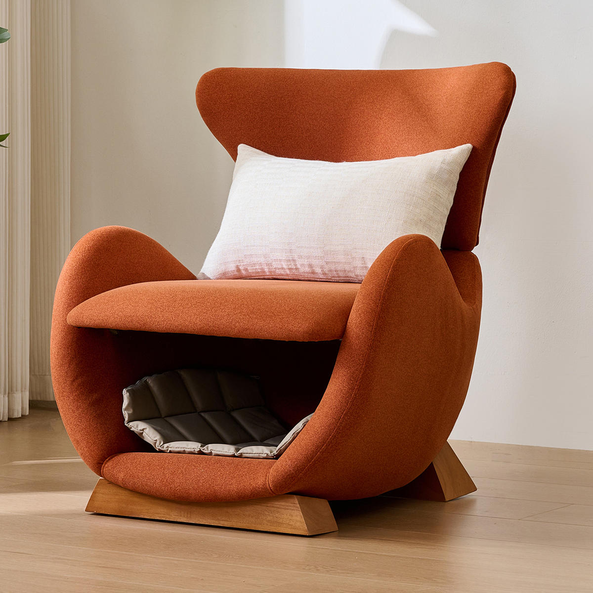 LOUNGESSESSEL Walhai Design Haustier Einzelsofa - Terracotta, Textil (66/76/66cm) - FLIEKS