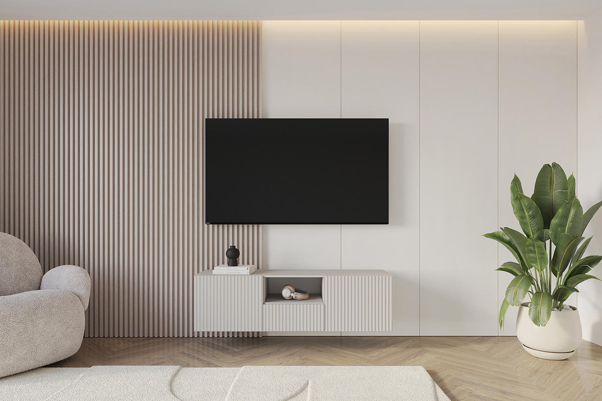 LOWBOARD NOA-2-W 140x40x41 cm - Kaschmir - Kaschmir, Holzwerkstoff (140/40/41cm) - ALTDECOR