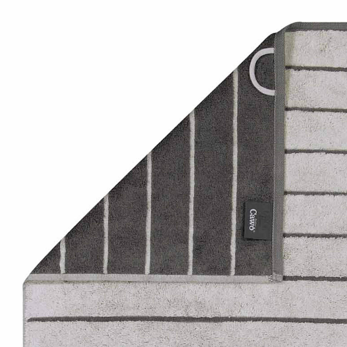 HANDTUCH BALANCE DOUBLEFACE 6232 PLATIN - 77 - Grau, Textil (50/100cm) - Cawoe