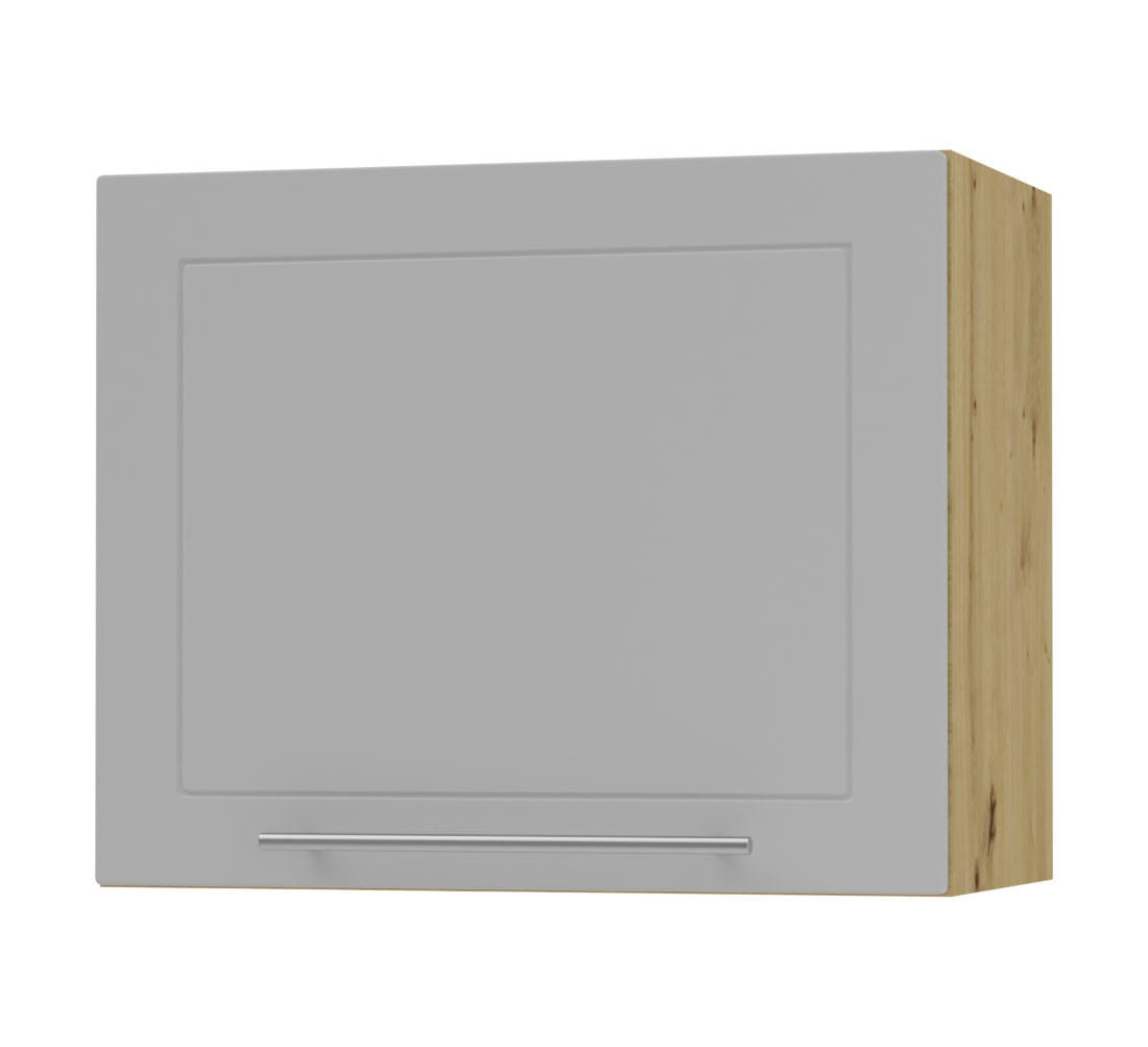 KLAPPHÄNGESCHRANK Kvantum W8/60 Dust Grey Matt / Eiche Artisan Matt 60 / 32,5 / 50cm - Eiche Artisan/Grau, Holz/Holzwerkstoff (60/50/32.5cm) - Feldmann-Wohnen