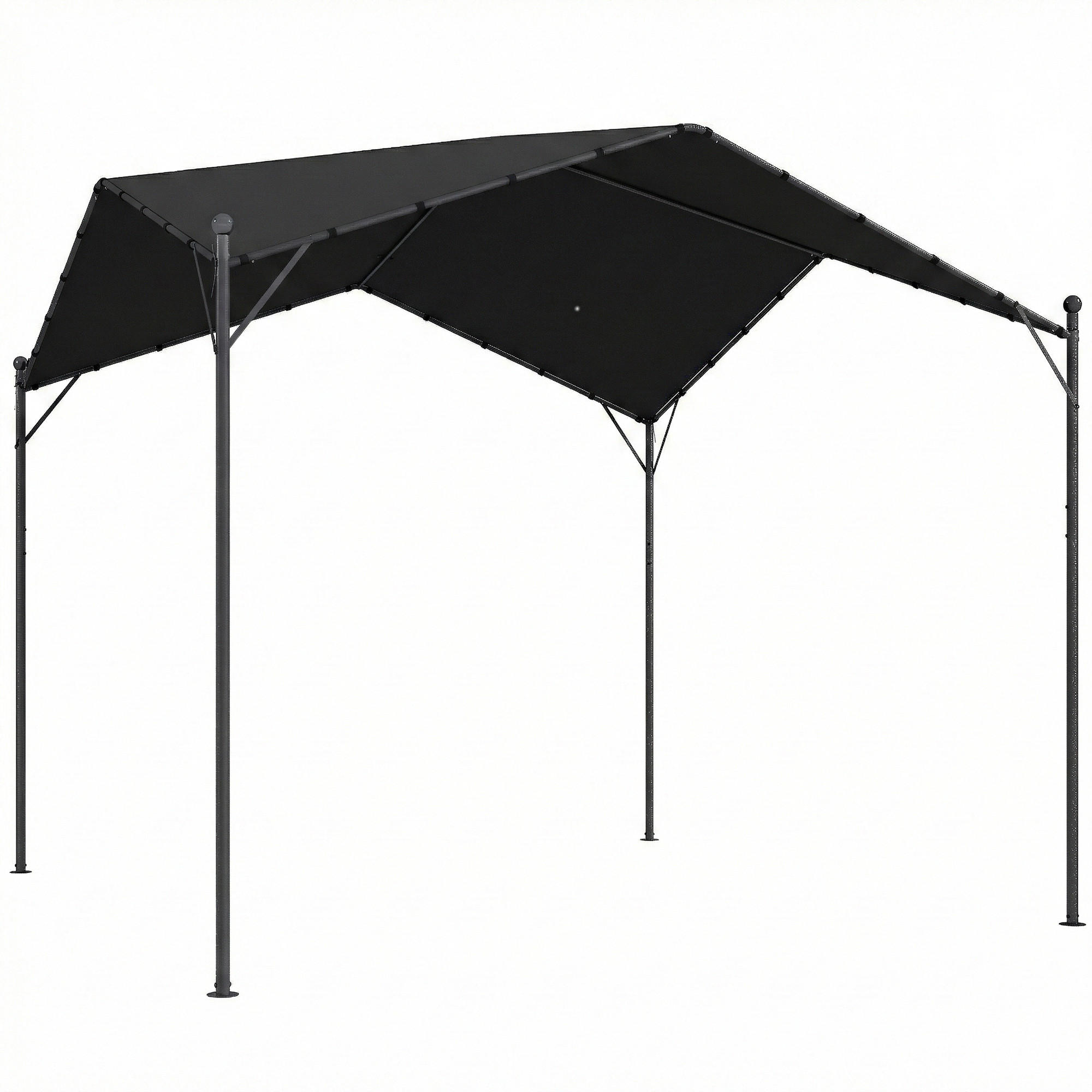 Outsunny Pergola Dunkelgrau 300x280x300 cm