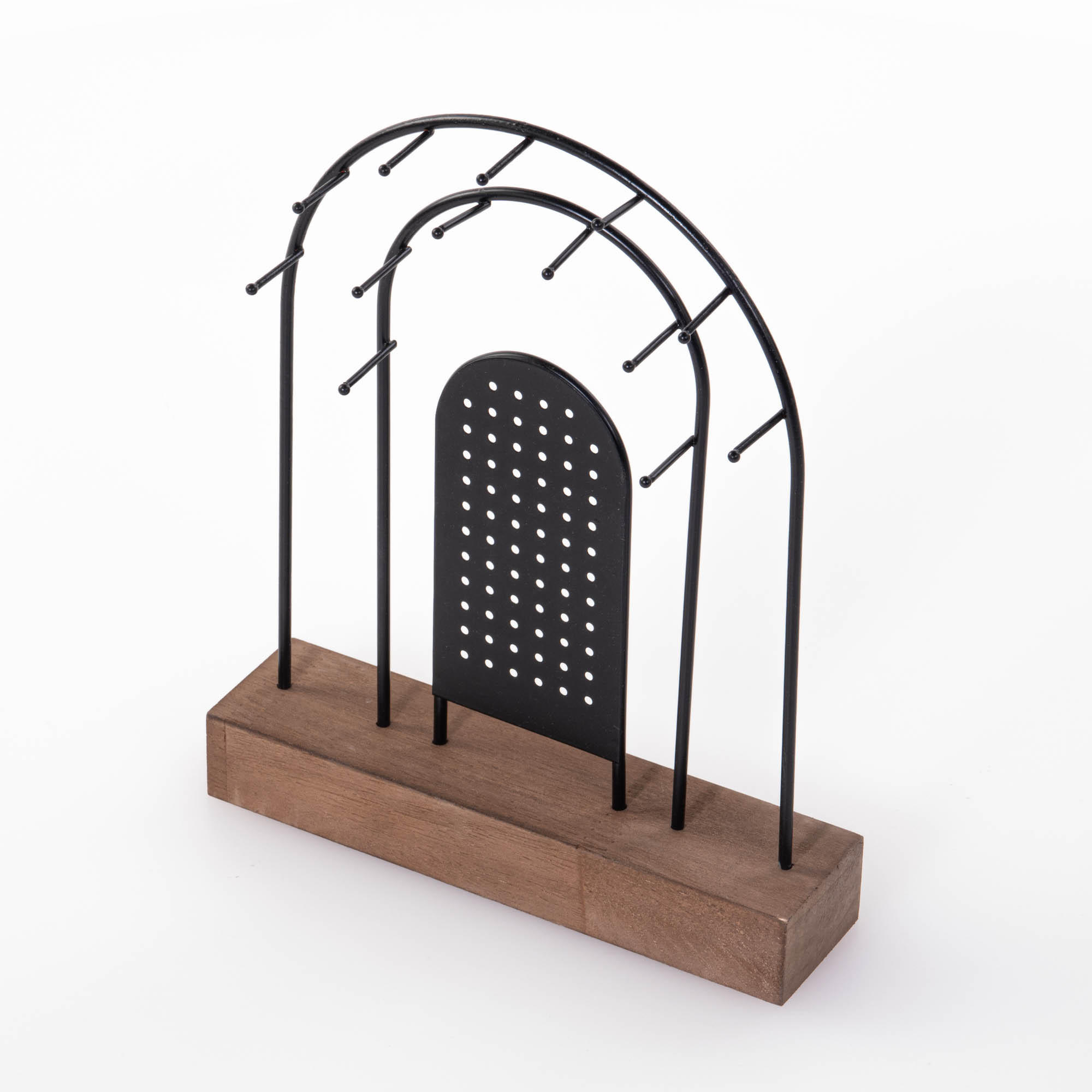 SCHMUCKSTÄNDER Metall 18/4,5 cm - Schwarz, Metall (18.5/23/4.5cm)