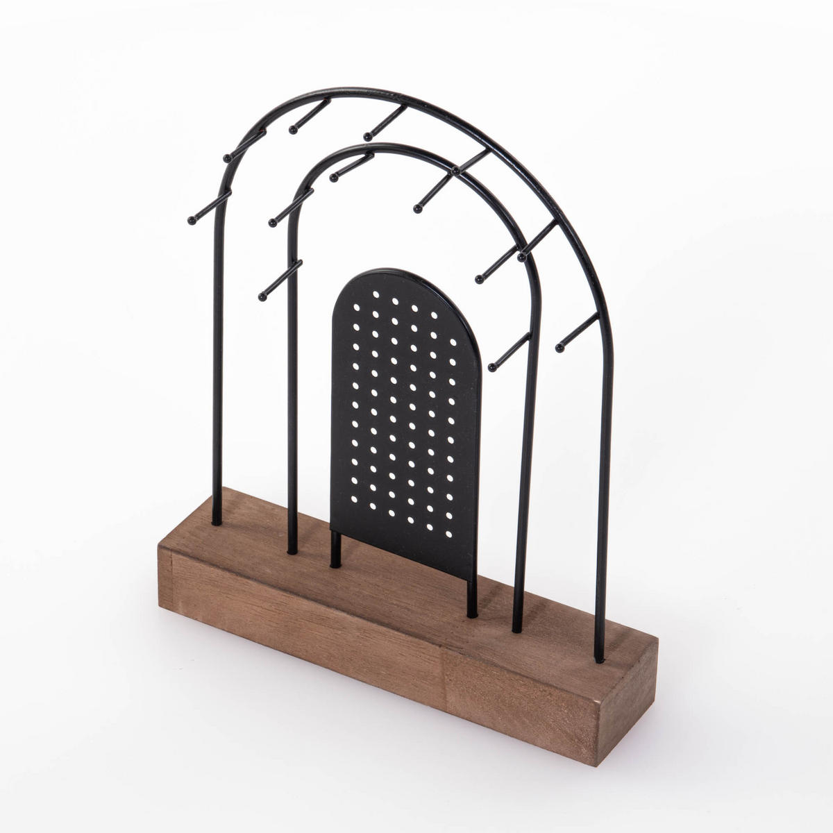 SCHMUCKSTÄNDER Metall 18/4,5 cm - Schwarz, Metall (18.5/23/4.5cm)