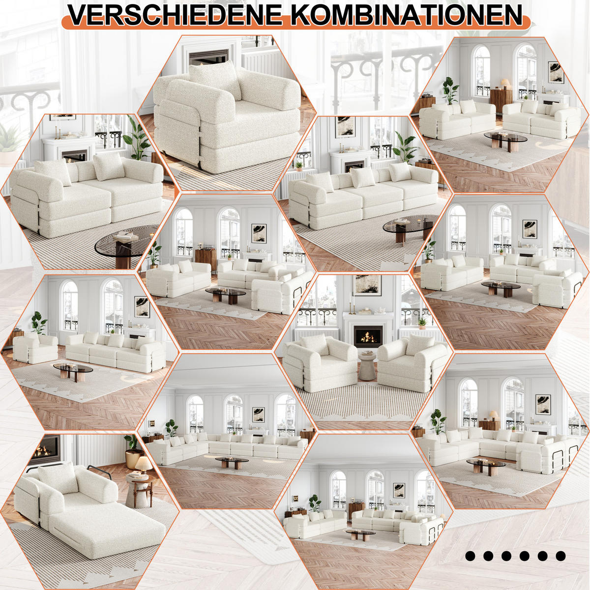 SOFA Schlafsofa 2 in 1 Beige, Schlafcouch mit Bettfunktion, Stauraum, Chenille Bezug - Beige, Textil (94/69/91cm) - PARAFTA HOME