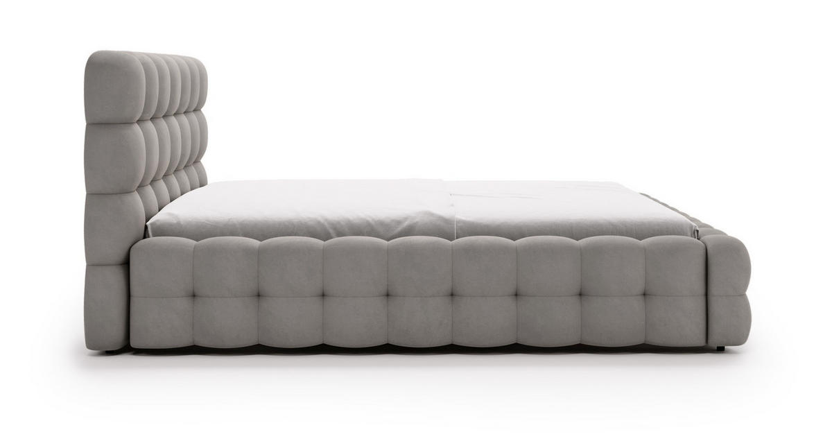 POLSTERBETT 140x200 cm Parlas Bis, Bettkasten, Lattenrost, Hellgrau - Hellgrau, Holz/Textil (140/200cm) - Emporius