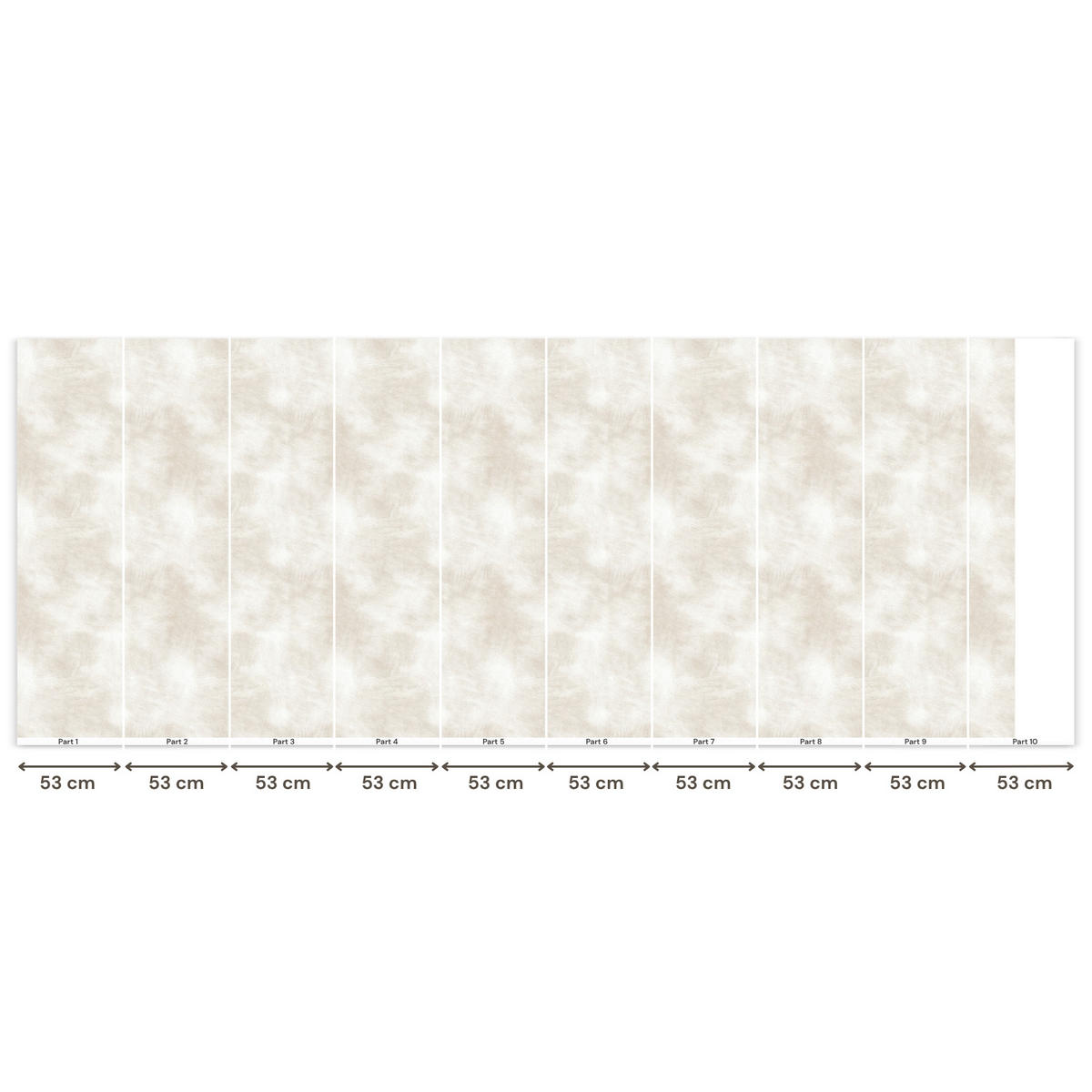 TAPETE - Dezent - Textur - Beige - 500x200 cm - Creme, Papier (500/200cm) - OnlyWow