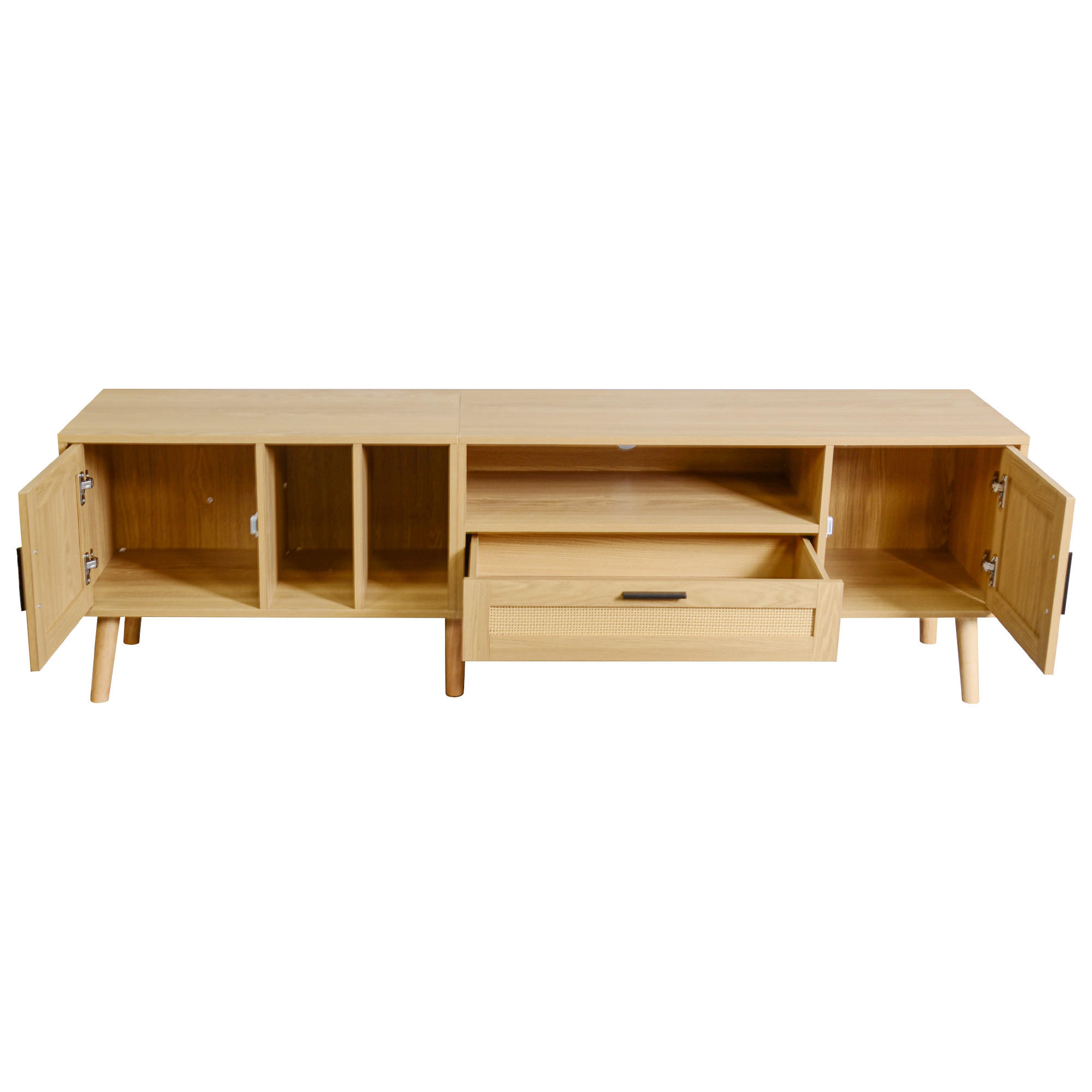 TV-MÖBEL Holzfarben 180/40/54cm - Braun, Holzwerkstoff/Metall (40/54/180cm) - Urban Meuble