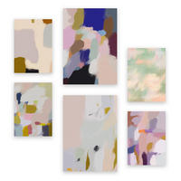 POSTER Set Mit 6 Farbe Stokes In Zusammenfassungen A3 & A4 Rahmenlos - Klar, Papier (29/3cm) - Nacnic