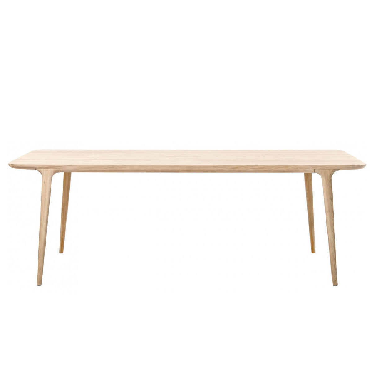 ESSTISCH - Eiche massiv - Eichefarben, Holz (90/180/75cm) - home24