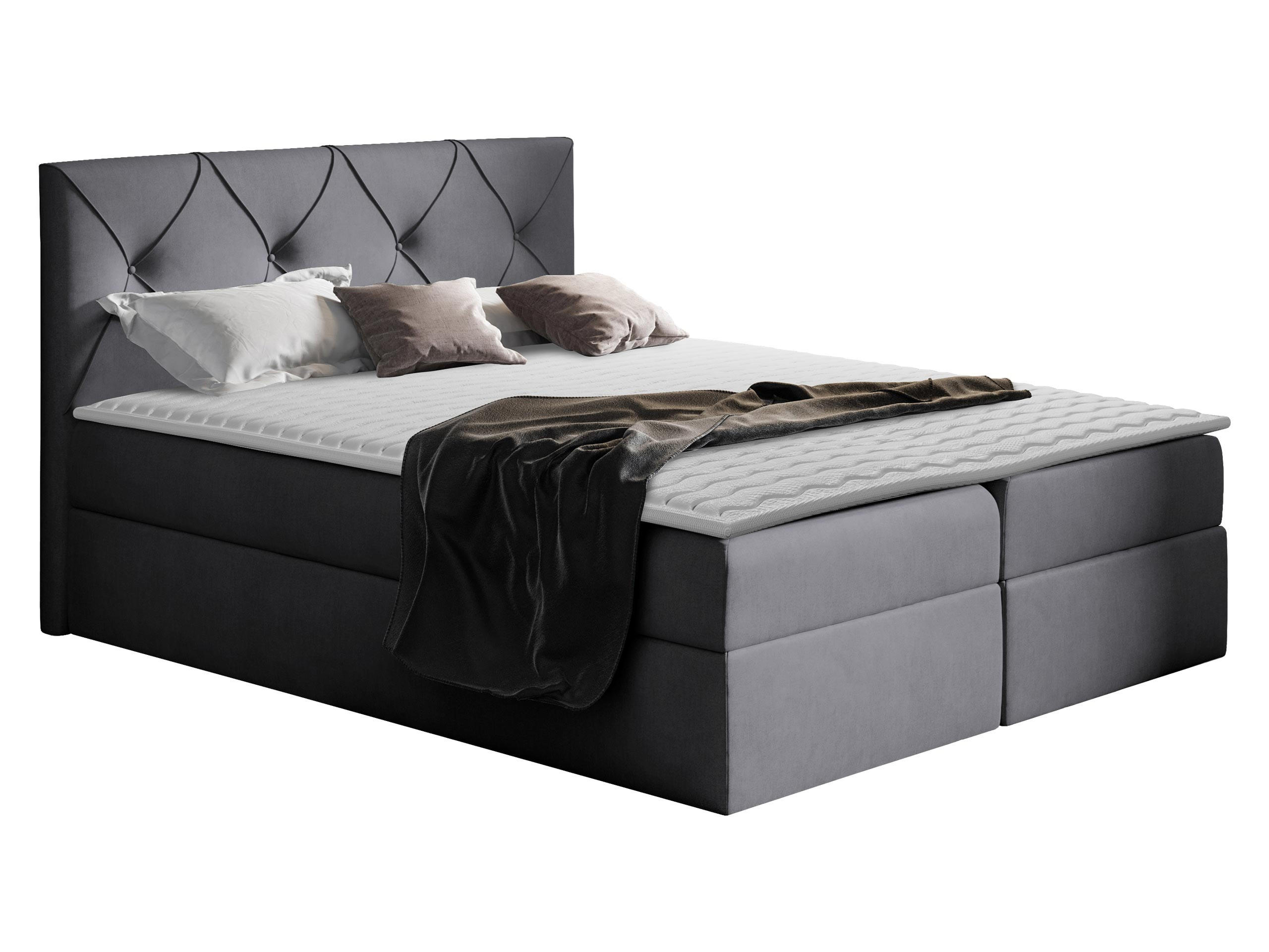 BOXBETT Crystal - Graphitfarben, Holz (120/200cm) - MIRJAN24