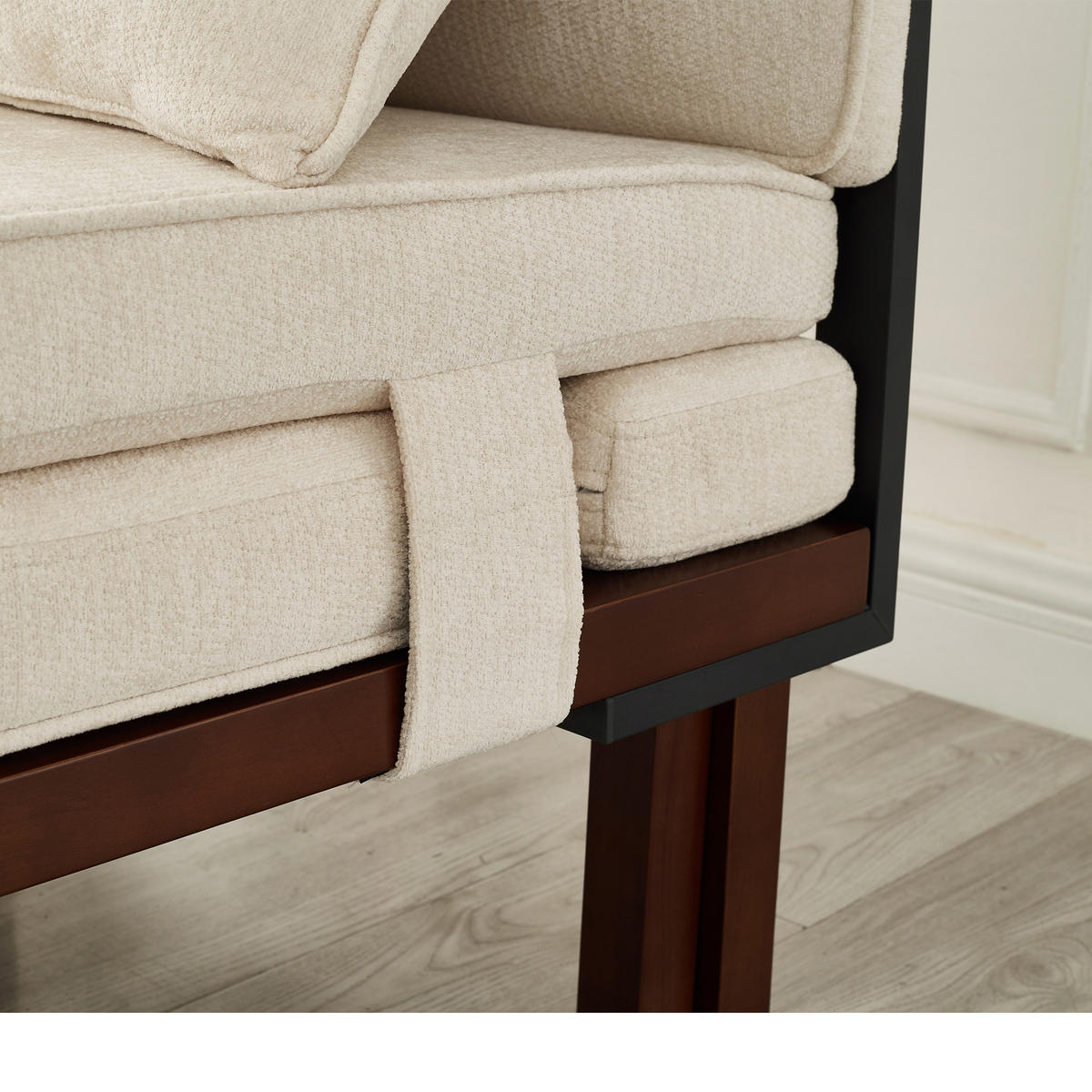 SCHLAFSOFA DE-35087 mit USB-Ladeanschluss Beige - Beige, Holz (82/79/176cm) - ComfortXL