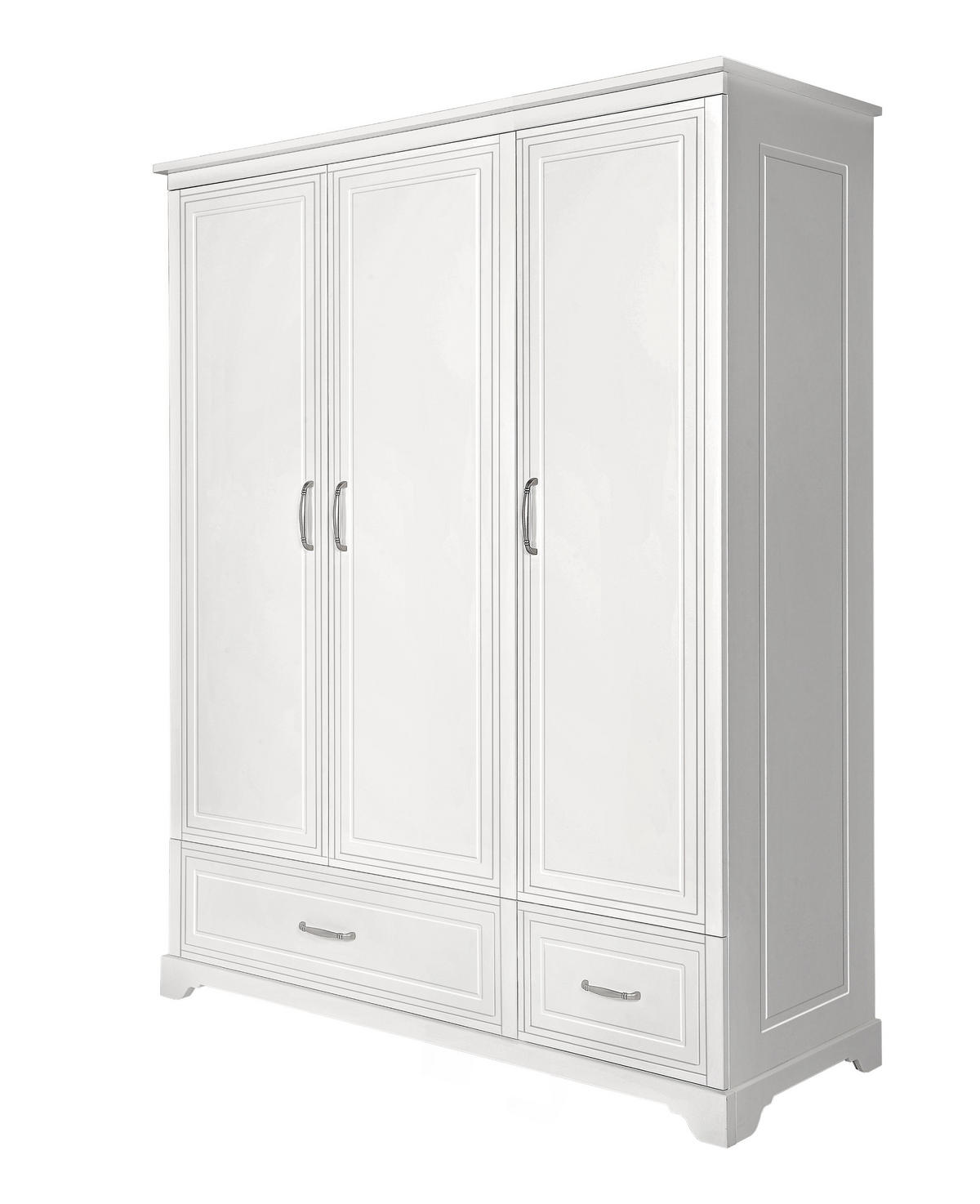 KINDERKLEIDERSCHRANK Melody_3, 3-türig – ideal für das Kinderzimmer - Weiß, Holzwerkstoff (145/180/53cm) - RAUMHIRSCH FURNITURE