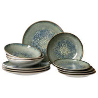 TELLER-SET Verde grün 12er Set - Grün, Keramik (30/34/34cm) - Ritzenhoff Breker