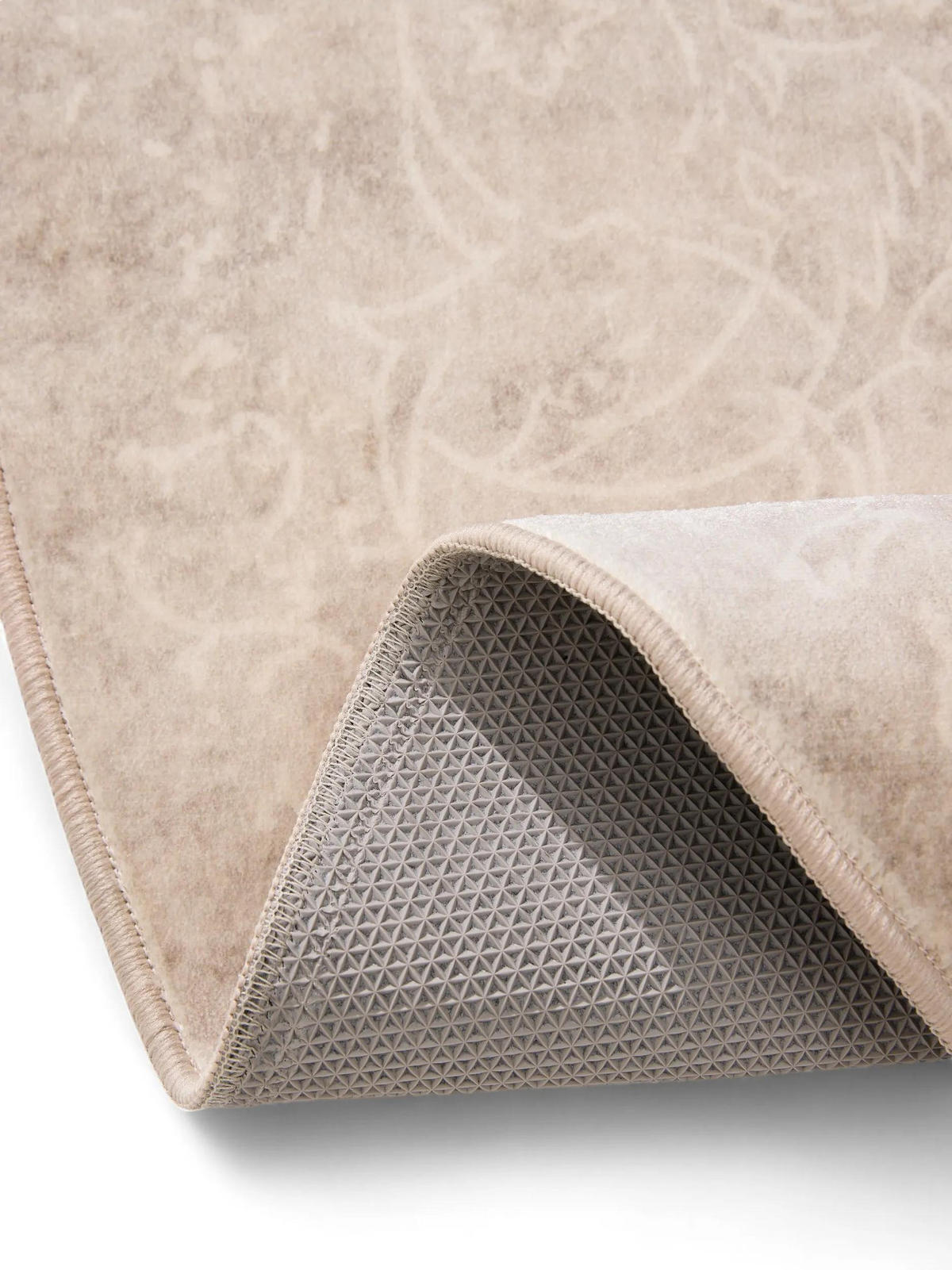 VINTAGE-TEPPICH Miray waschbar ø 160 cm rund - Beige/Creme, Kunststoff (160/160cm) - benuta Nest
