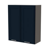 HÄNGESCHRANK Salo W4/80 Grau / Indigo Matt 80 / 32,5 / 96cm - Dunkelblau/Grau, Holz/Holzwerkstoff (80/96/32.5cm) - Feldmann-Wohnen