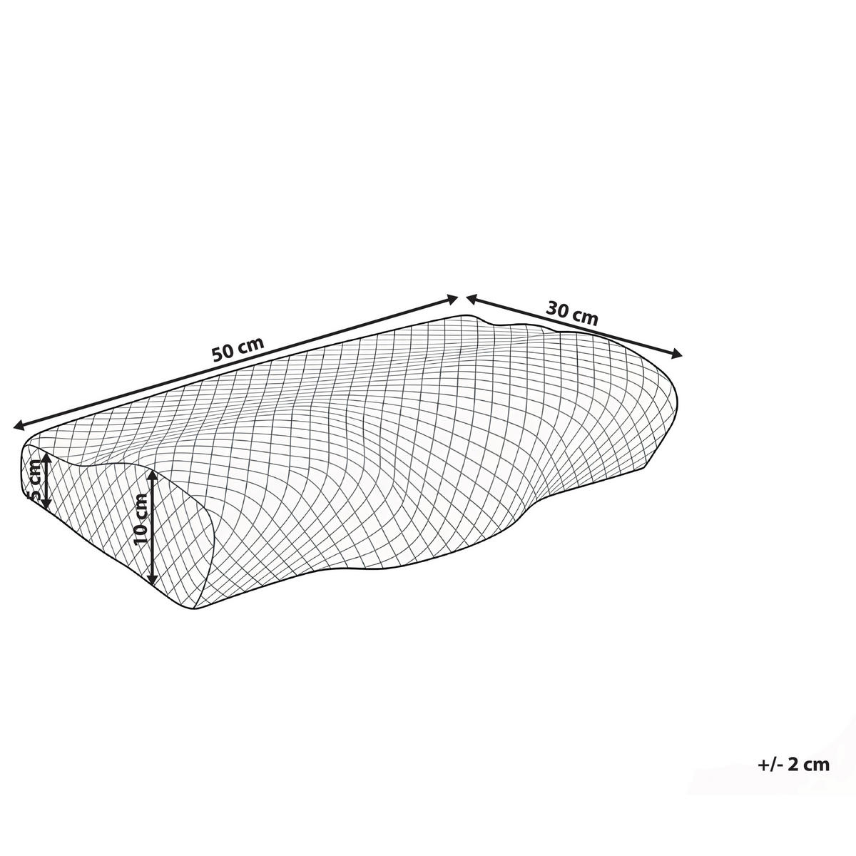 KOPFKISSEN Weiß 30/50 cm Elgon - Weiß, Textil (50/30cm) - Beliani