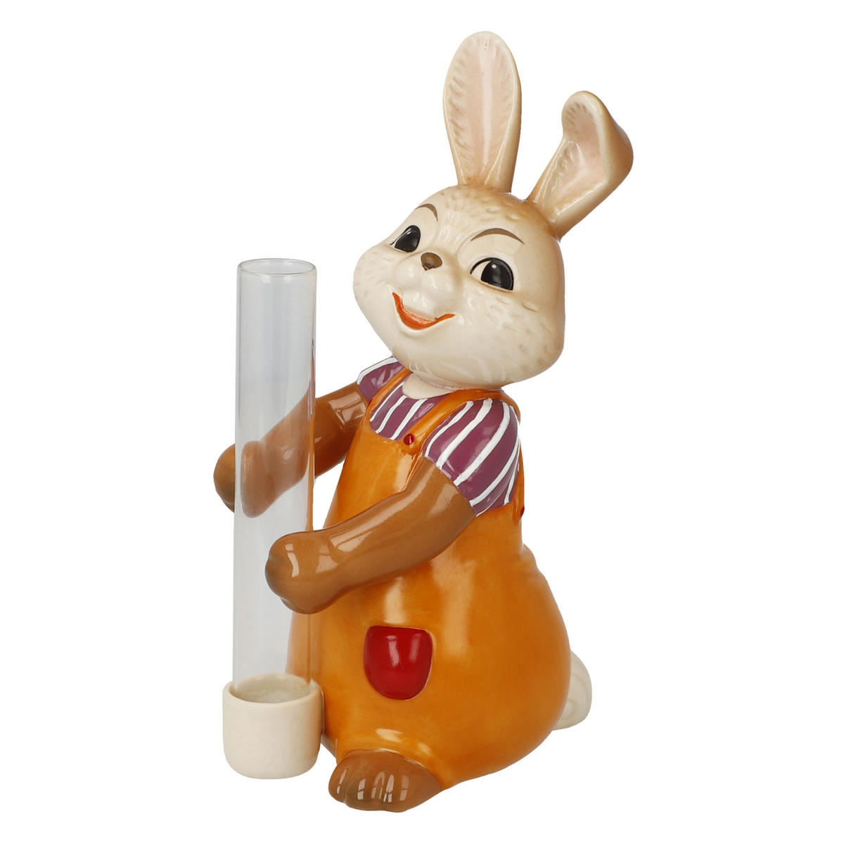 DEKOTIER Hase mit Vase Blütentraum, Steingut, Bunt, 14.5 cm - Multicolor, Keramik (10.5/14.5/7cm) - Goebel