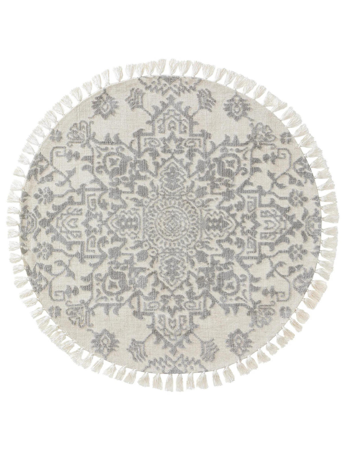 TEPPICH rund Elias Grau ø 150 cm rund - Grau, Textil (150/150cm) - benuta Nest