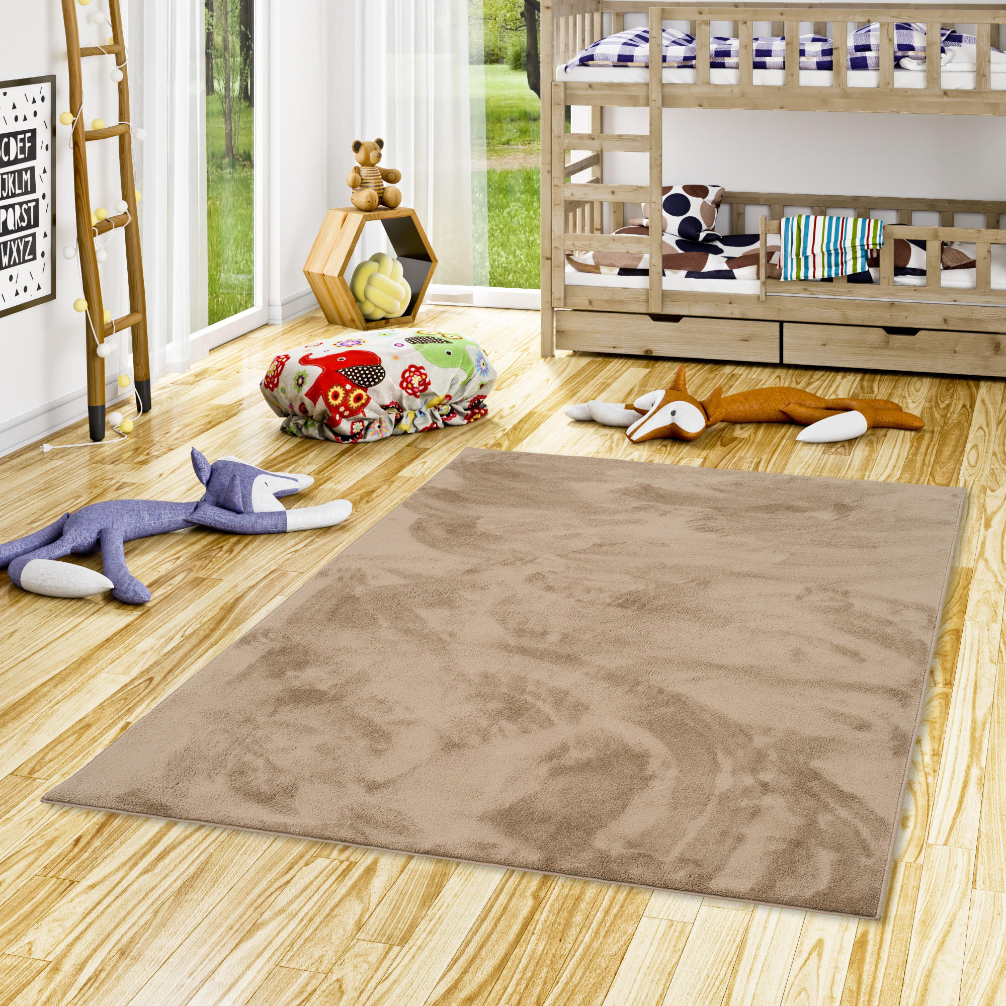 HOCHFLOR LANGFLOR TEPPICH SUPER SOFT MELIA KIDS - Taupe, Textil (80/150cm) - Pergamon
