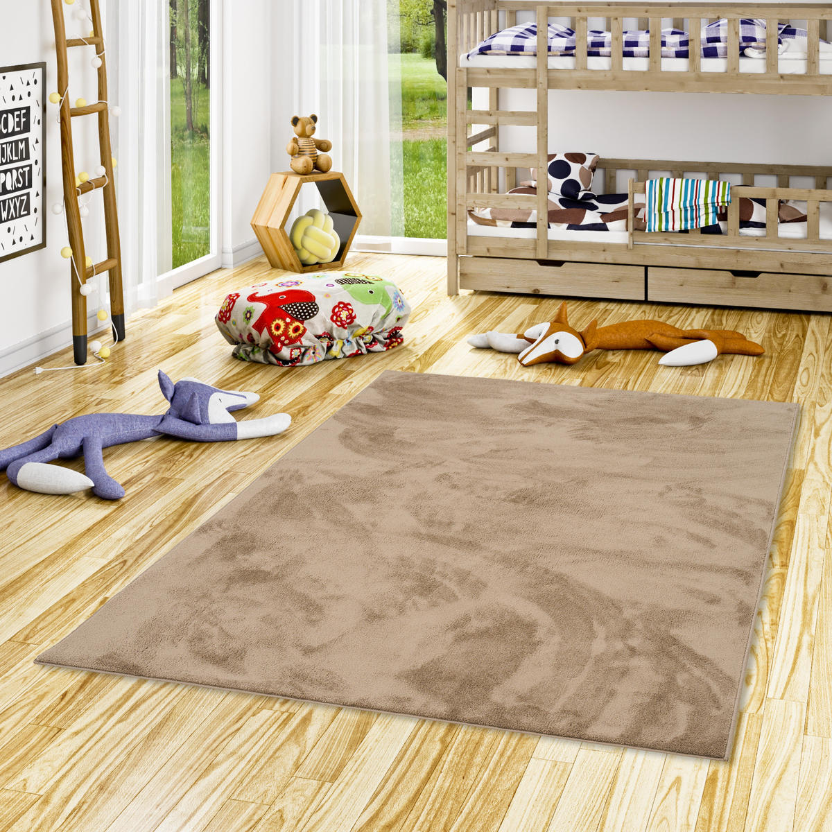 HOCHFLOR LANGFLOR TEPPICH SUPER SOFT MELIA KIDS - Taupe, Textil (80/150cm) - Pergamon