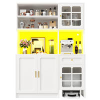 BUFFET 130/180/45 cm Weiß aus MDF mit LED-Beleuchtung - Weiß, Holzwerkstoff (45/180/130cm) - OKMYHOME