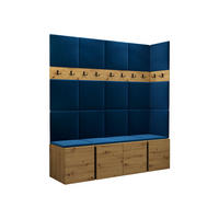 GARDEROBEN-SET Orion II - Blau/Eiche Artisan, Holzwerkstoff/Kunststoff (168/186/46cm) - MIRJAN24