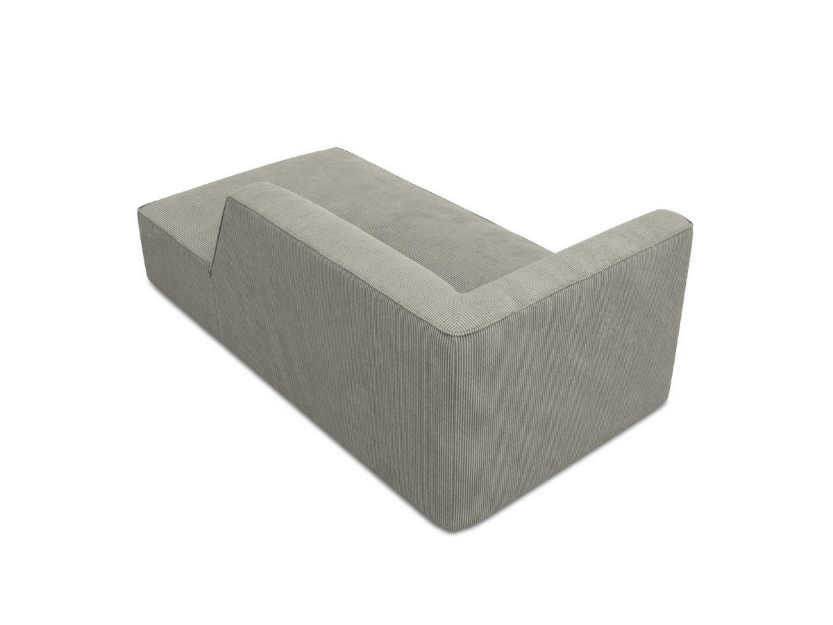 CHAISELONGUE rechts Ruby aus Cord hellgrau - Hellgrau, Textil (93/69/180cm) - Micadoni