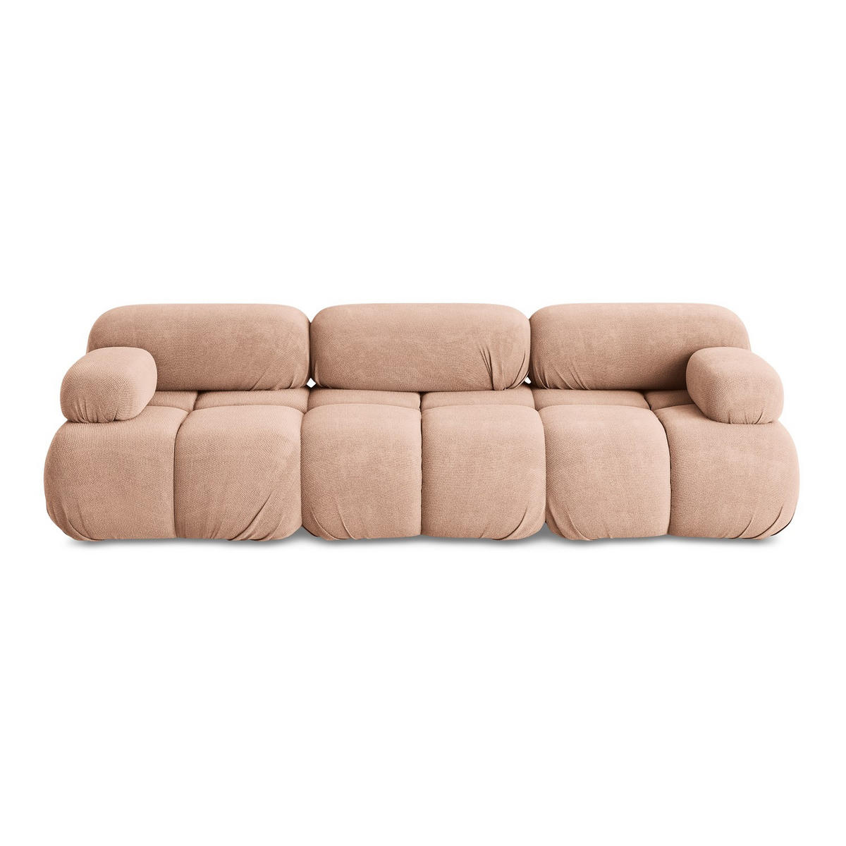 3-SITZER SOFA Chenille Stoff Pink - Pink/Koralle, Kunststoff/Textil (285/70/96cm) - LaMiaSofa