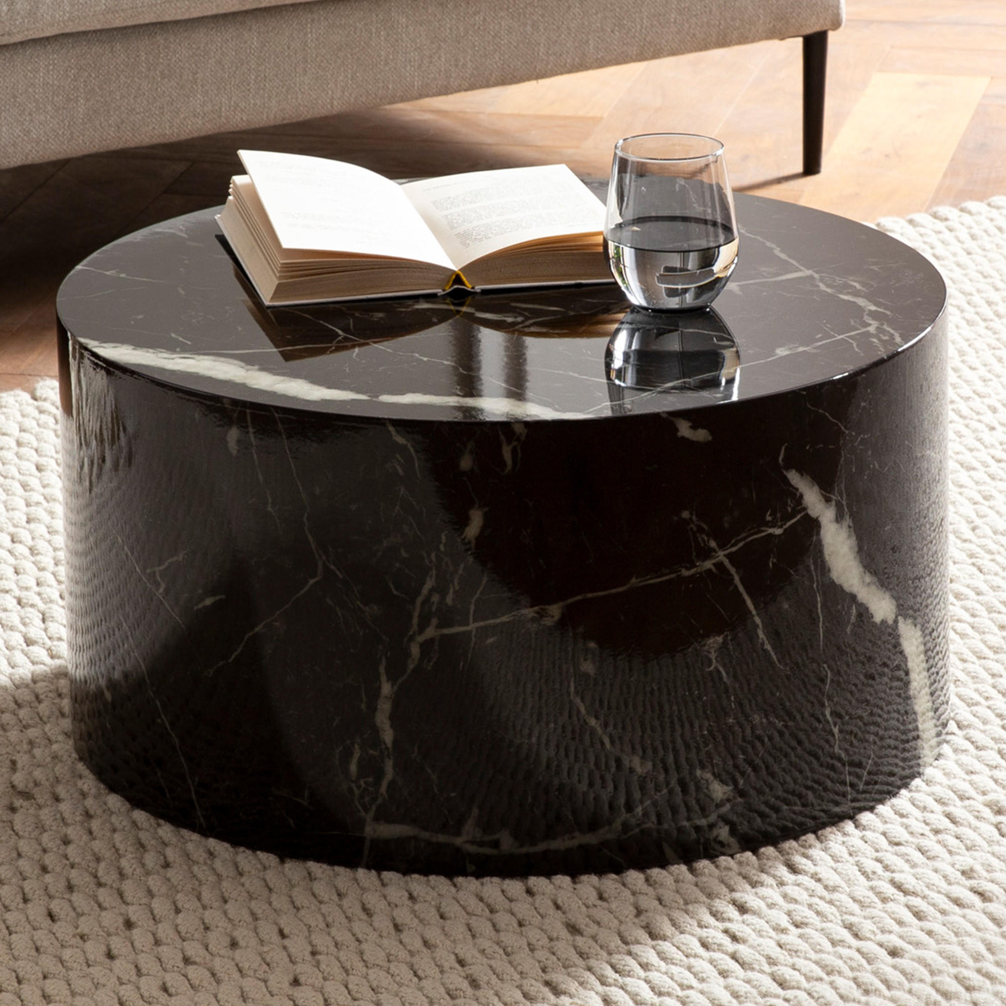 Thumbnail - Kadima Design Couchtisch, Schwarz, Holzwerkstoff, Rund,Rund, 60x30x60 cm, Wohnzimmer, Wohnzimmertische, Couchtische