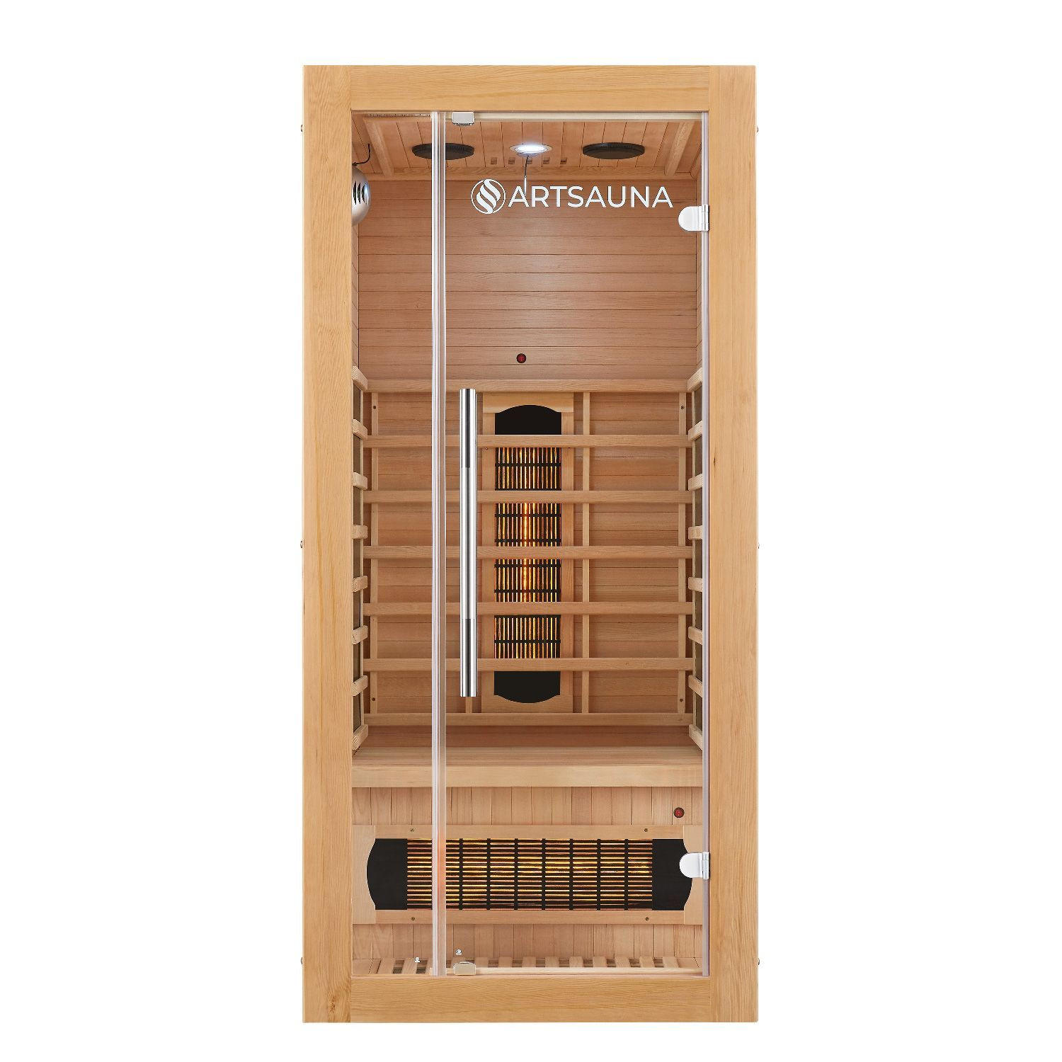 INFRAROTKABINE Kiruna90 mit Dual Technologie - Naturfarben, Holz (90/190/90cm) - Artsauna