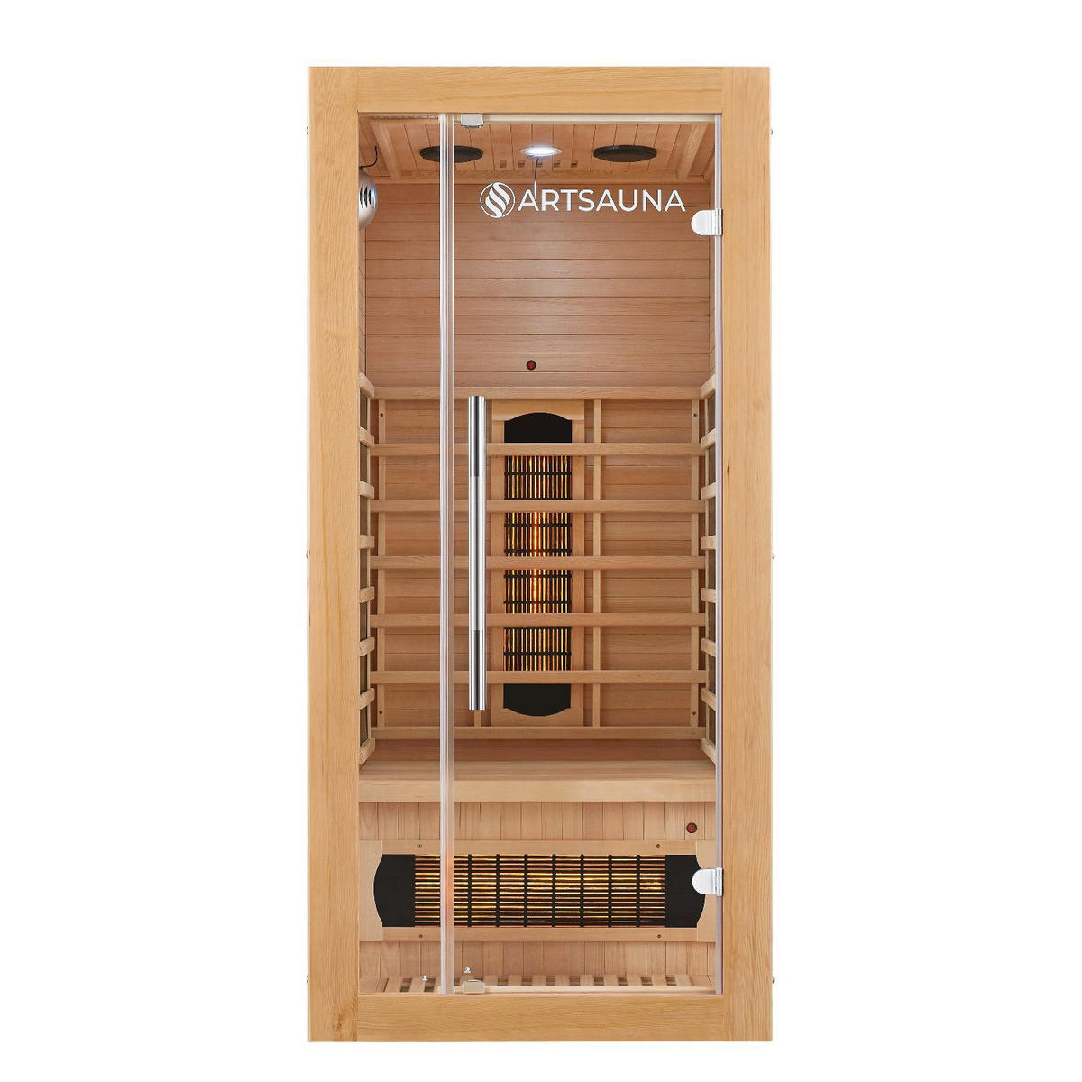 INFRAROTKABINE Kiruna90 mit Dual Technologie - Naturfarben, Holz (90/190/90cm) - Artsauna