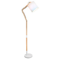 LED STEHLEUCHTE Mattis Weiß Holz - Weiß, Holz (75/25/172cm) - Globo Lighting