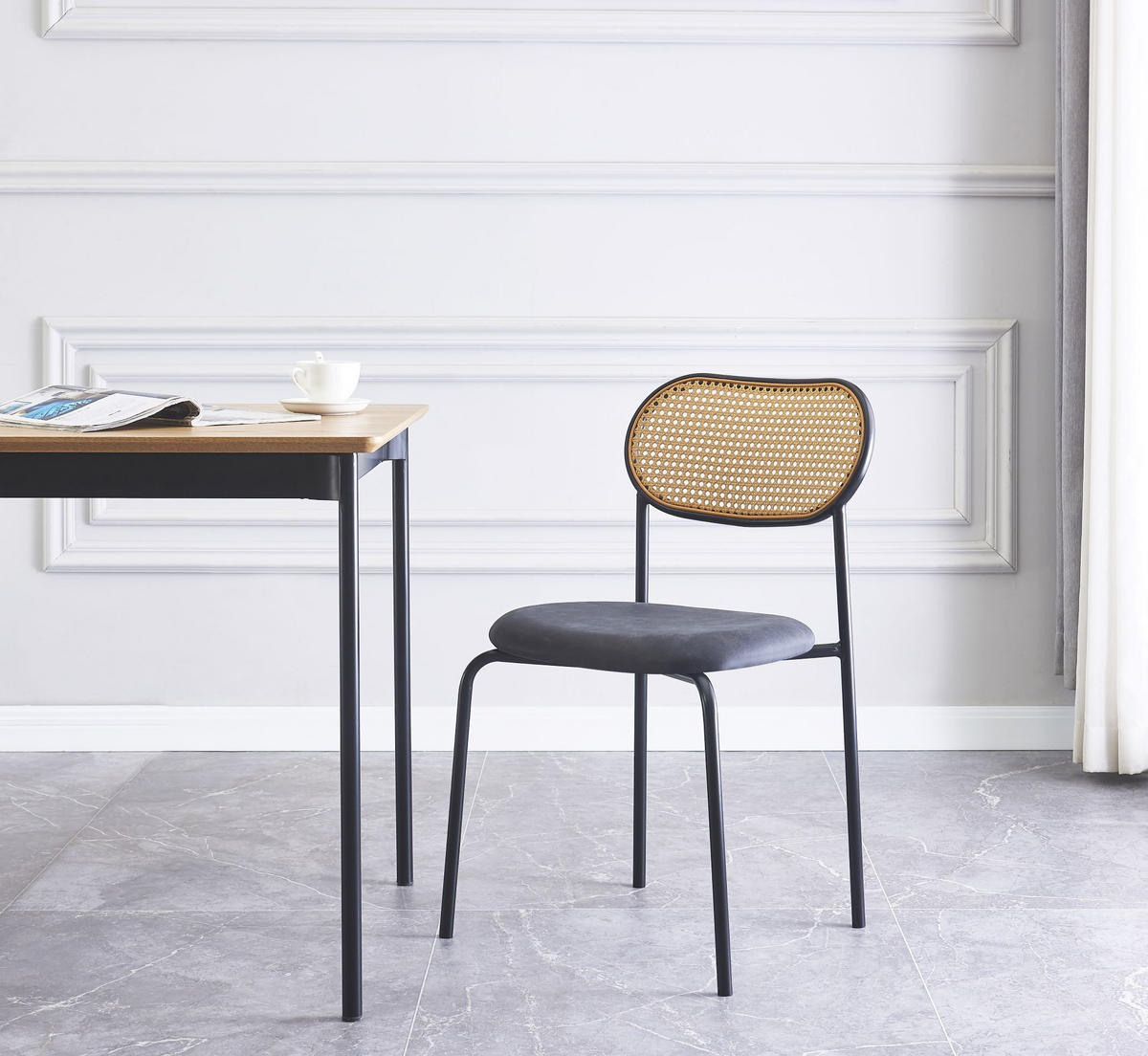 STUHL 2er-Set Kunstleder Schwarz - Schwarz, Textil (49/81/50cm) - Nordlys