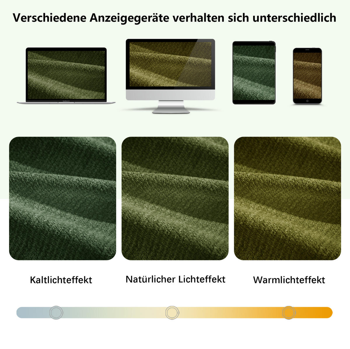SOFA 334/97/68 cm in Grün aus Chenille, montagefrei und flexibel - Grün, Textil (97/68/334cm) - Flora Grace