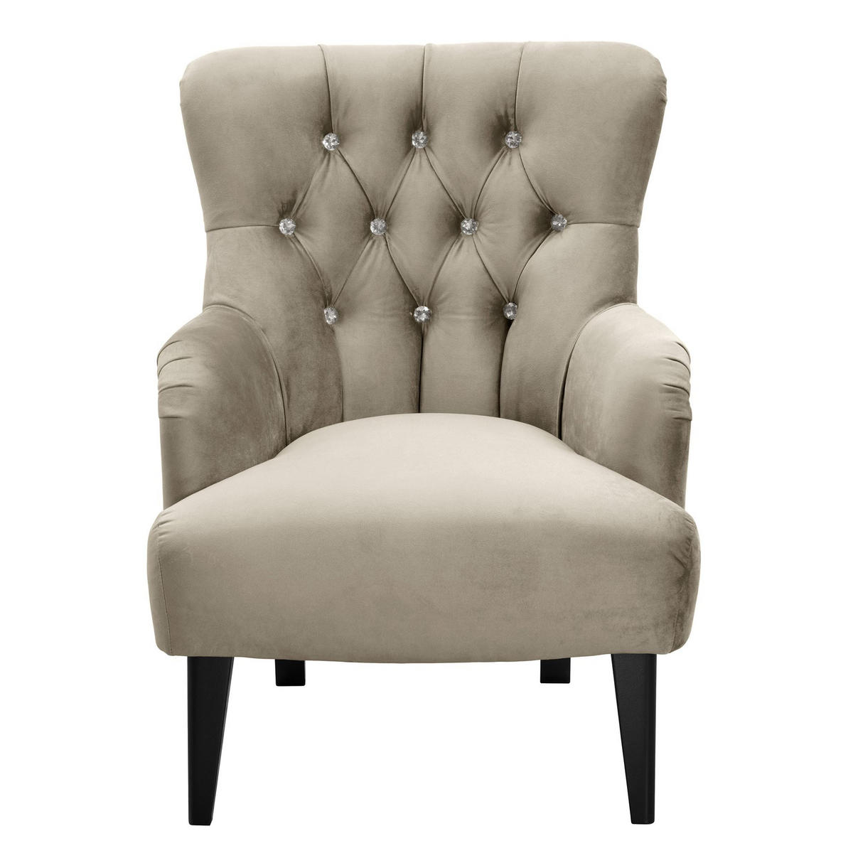 SESSEL Kayley Samtvelours sahara - Sahara, Kunststoff (71/97/82cm) - 58aufmkessel