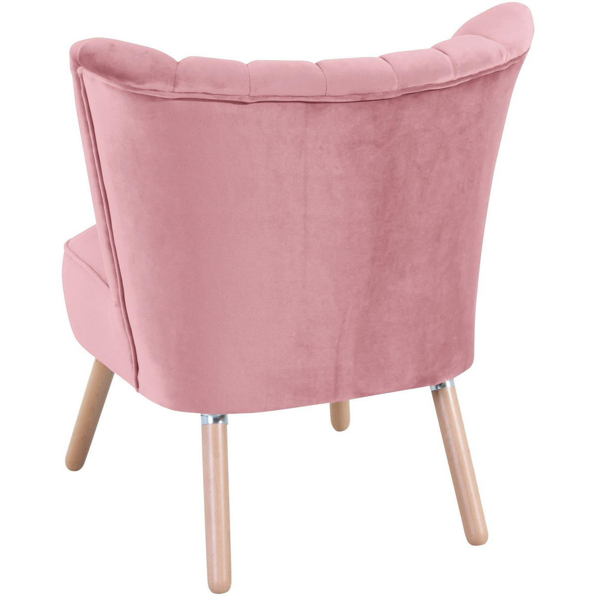 SESSEL Kadisha Bezug Samtvelours Buche natur / rosé - Rosa, Kunststoff (70/80/66cm) - 58aufmkessel
