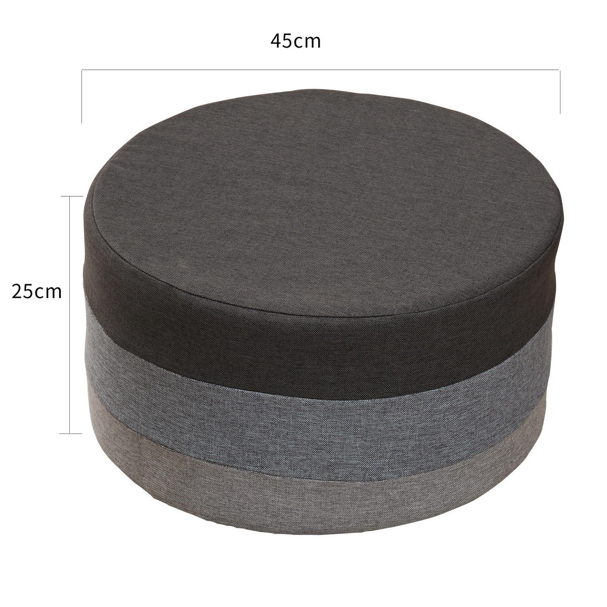 SITZKISSEN Mehrfarbig 45/45/25 cm - Multicolor, Textil (45/25/45cm) - Mobili Rebecca