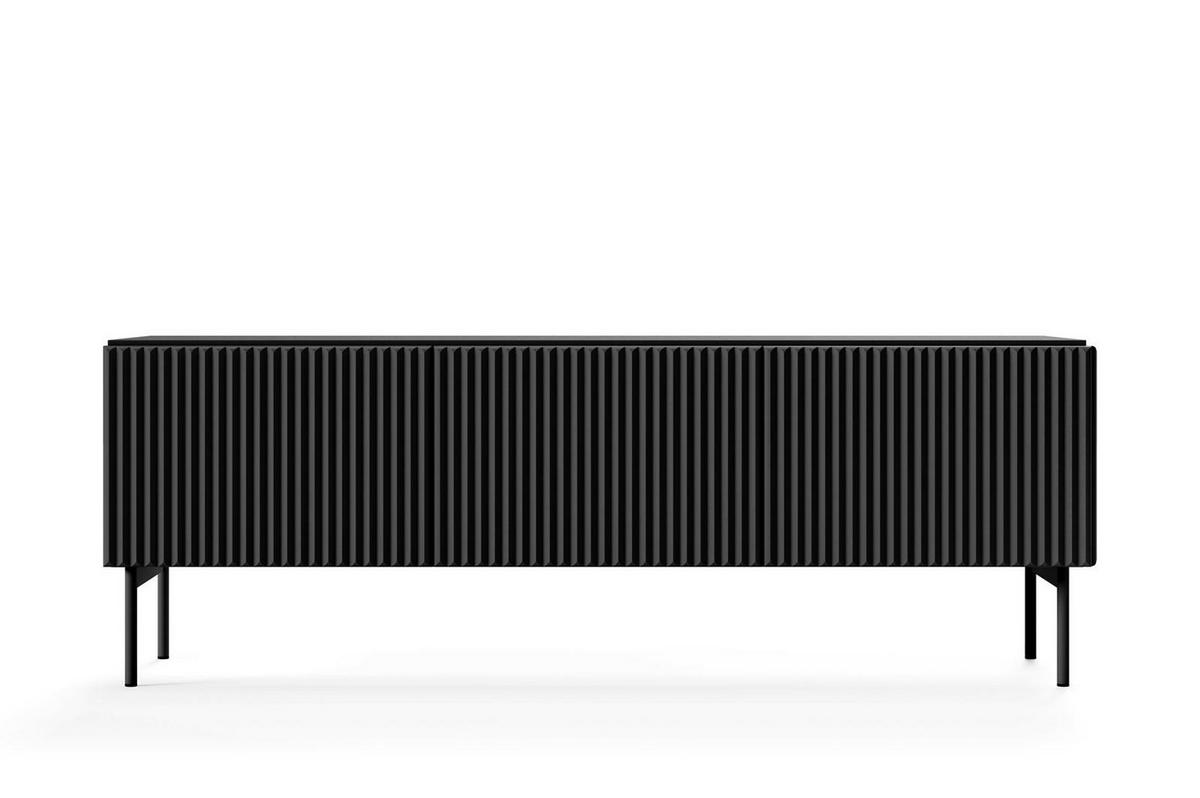 RTV-SCHRANK Tutti Schwarz, TV-Tisch - Schwarz, Holzwerkstoff/Metall (147/51/40cm) - Bettso