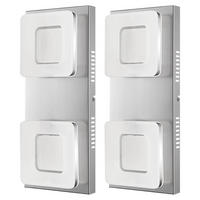 LED WANDLEUCHTE Stahl Silber matt - Silberfarben, Metall (18/43/7.5cm) - Globo Lighting