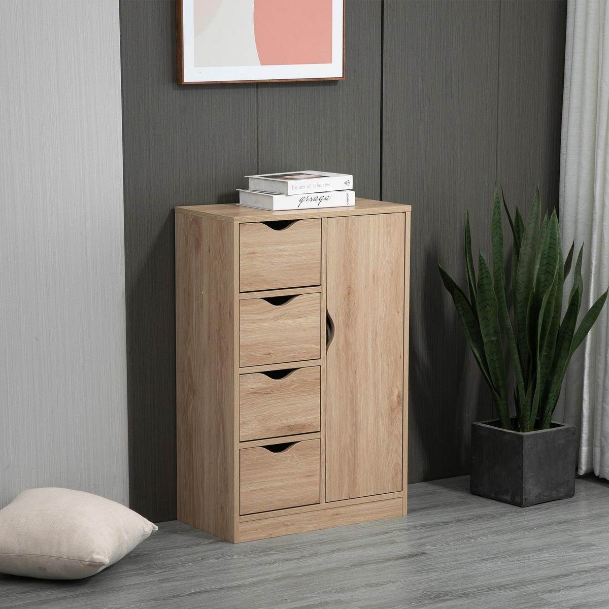 KOMMODE DE-12347 54/29/83 cm Braun - Braun, Holzwerkstoff (54/83/29cm) - ComfortXL
