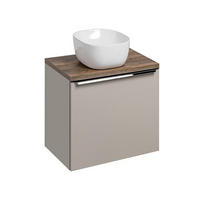 WASCHTISCHKOMBI 3 Teile - Santa Fe Taupe S BM214 in Clay Grau/Santa Fe Vintage Oak - Eichefarben, Holz (80/46/46cm)