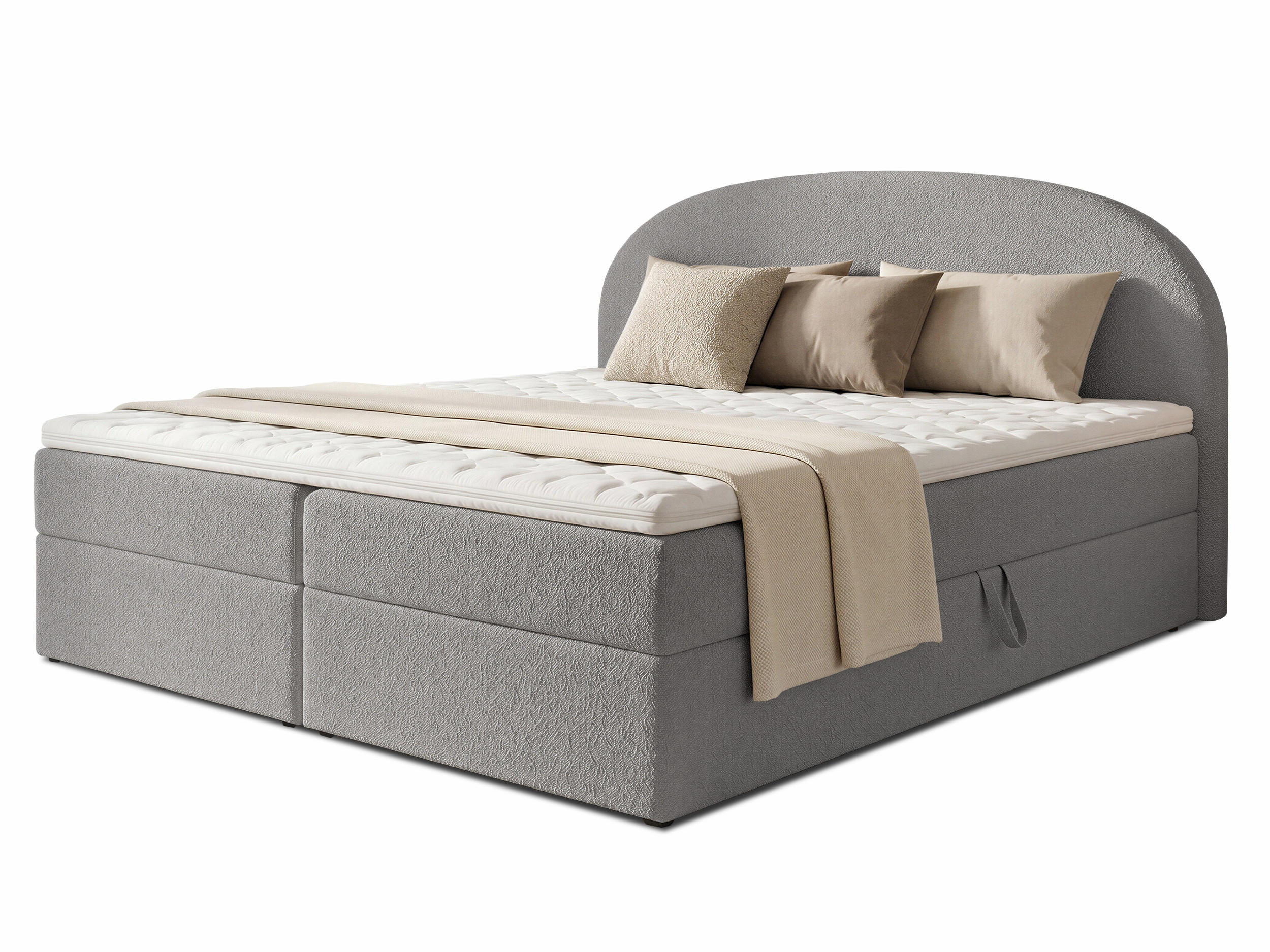 BOXBETT Cloud - 160x200 -grau (Coral 75) - Schwarz/Grau, Holz/Holzwerkstoff (160/200cm) - Sofnet