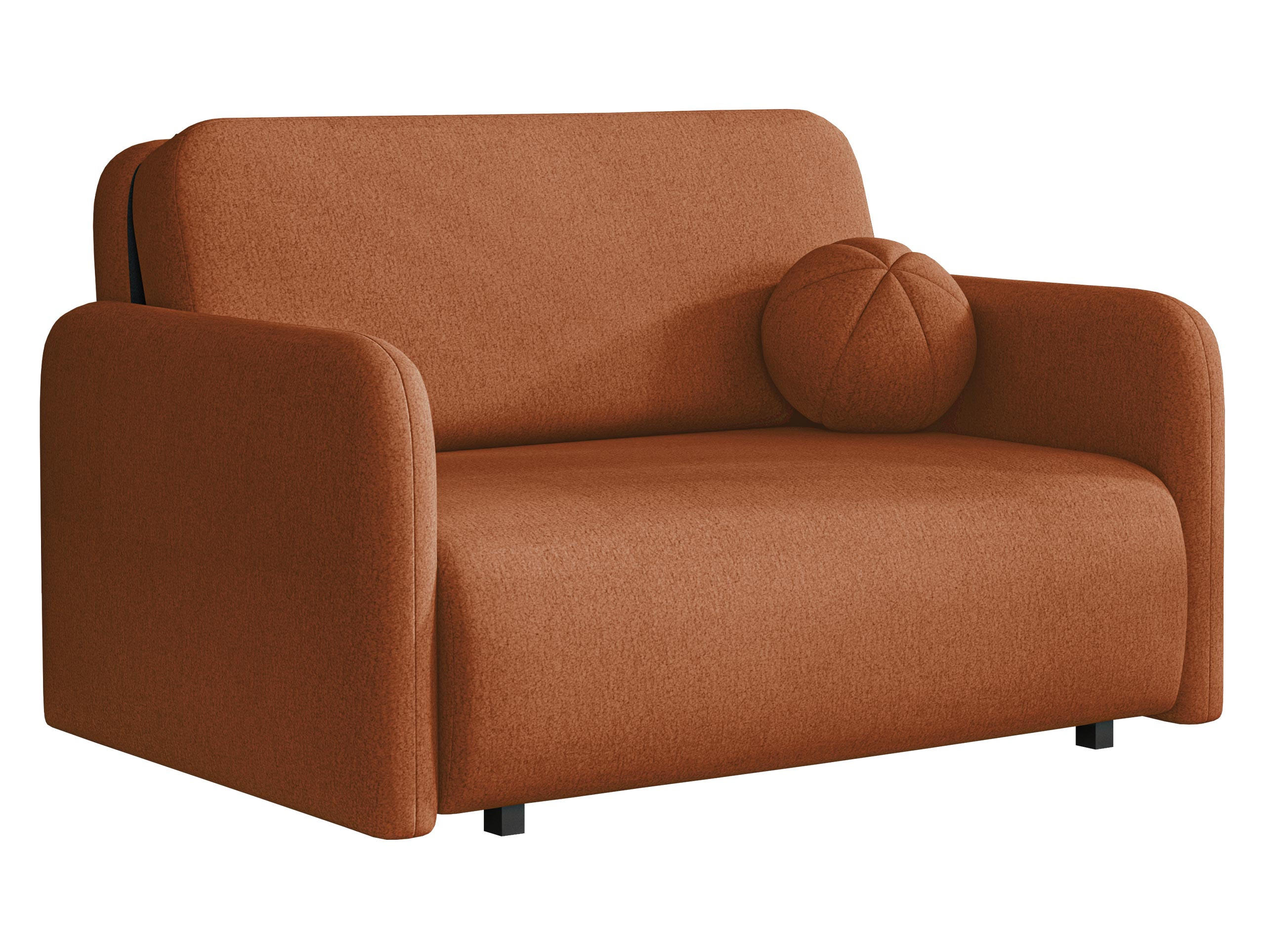 SCHLAFSOFA Viva Sun II - Schwarz/Orange, Holz/Textil (130/85/103cm) - MIRJAN24