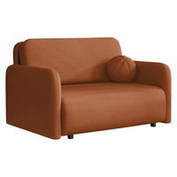 SCHLAFSOFA Viva Sun II - Schwarz/Orange, Holz/Textil (130/85/103cm) - MIRJAN24