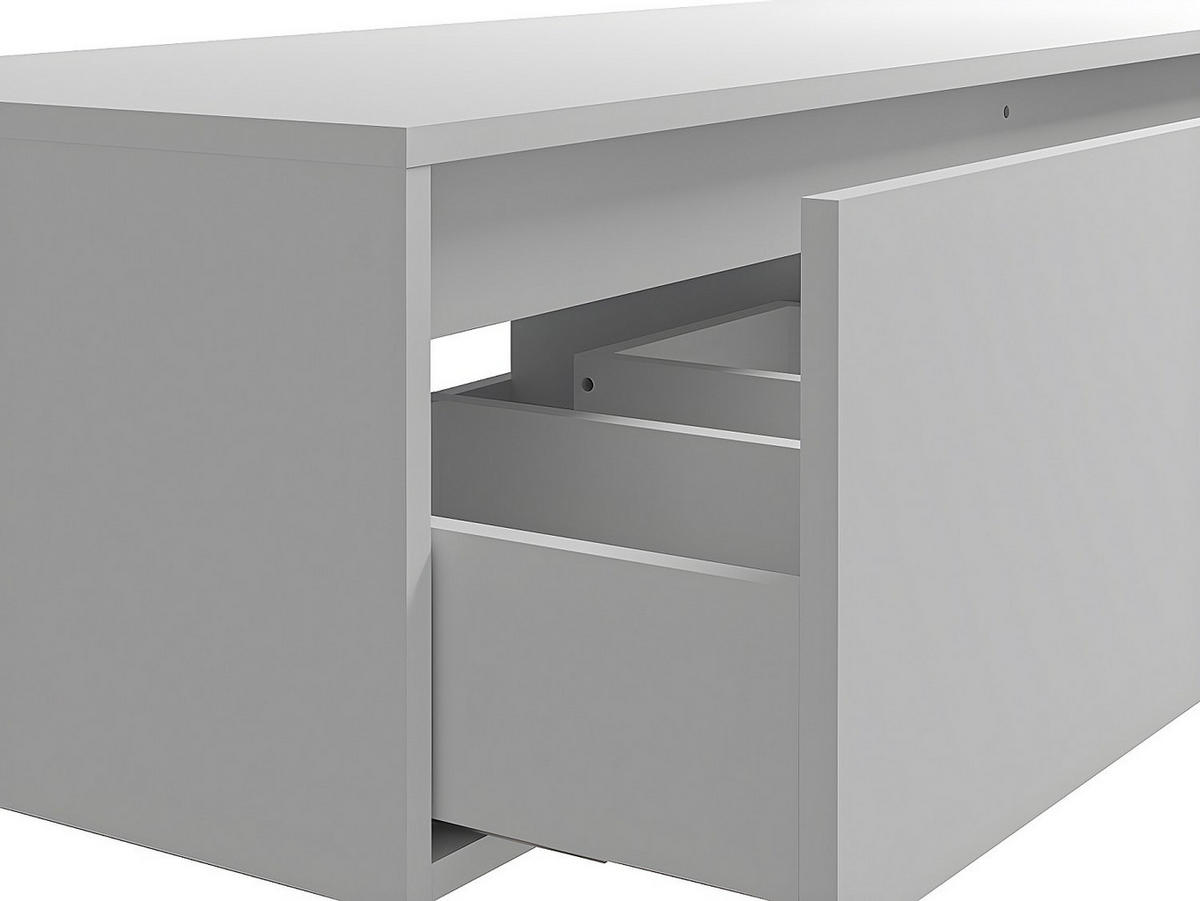 WASCHBECKENUNTERSCHRANK - 150cm x 47cm - Holzspan - weiß - ISAURE - Weiß, Holz (150/32/47cm) - Vente-Unique