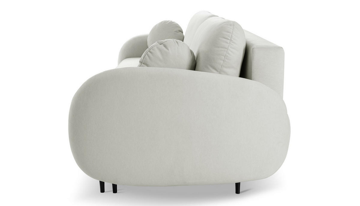 SOFA Zimny Beż SOFTI Schlaffunktion - Ecru, Textil (232/95/109cm) - Sepro Meble