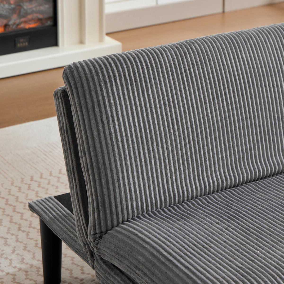 SOFA 2-Sitzer mit verstellbarer Rückenlehne Grau - Grau, Holzwerkstoff (168/67/86cm) - Meubliv