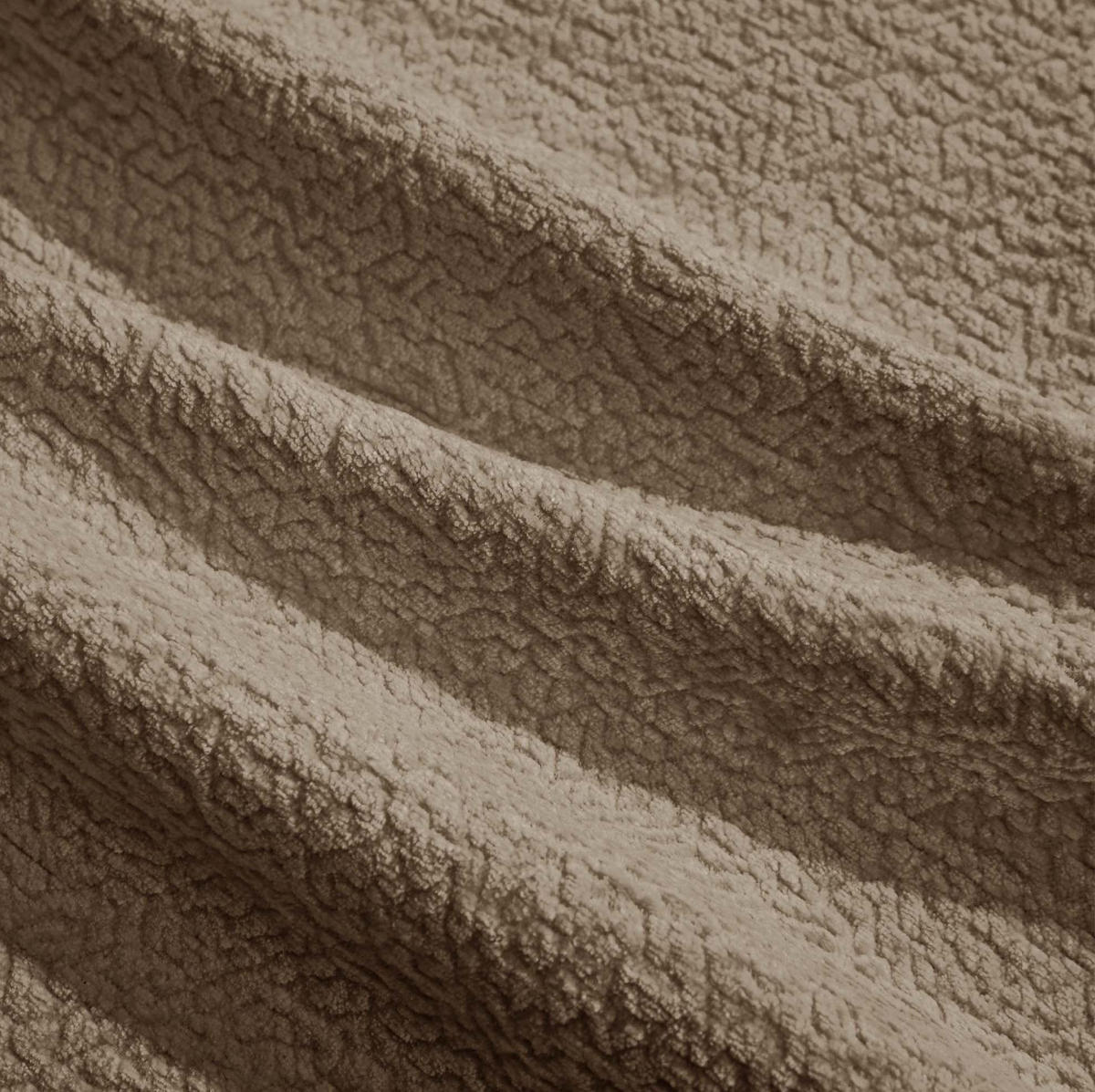 SOFA 330/86/90 cm in Braun aus Chenille mit Steppnähten und Stecksystem - Braun, Textil (86/90/330cm) - Flora Grace