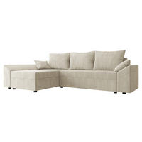 ECKSOFA Dante L Cord - Schwarz/Naturfarben, Holz/Kunststoff (240/140cm) - MIRJAN24