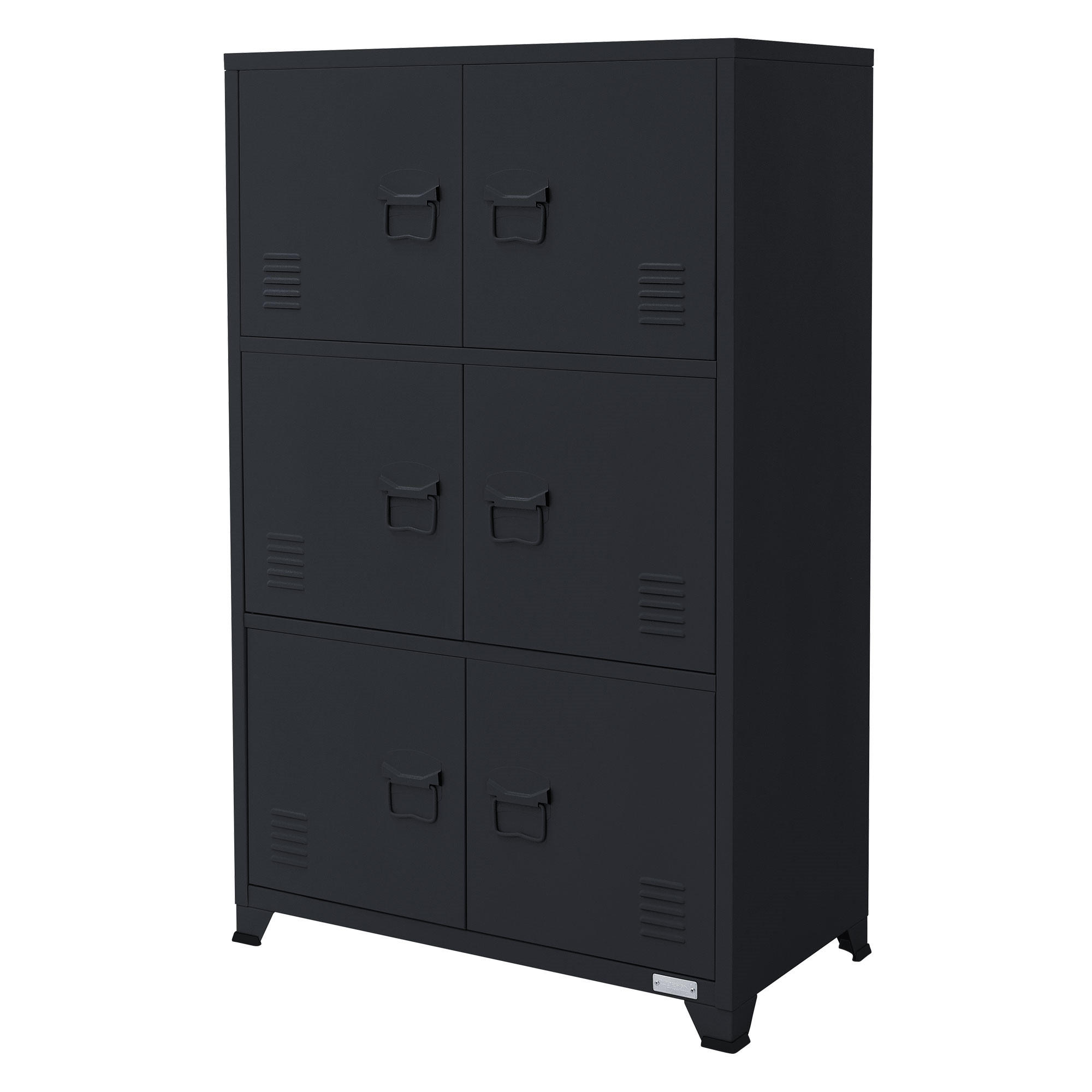AKTENSCHRANK - Anthrazit, Metall (40/120/75cm) - ML-DESIGN